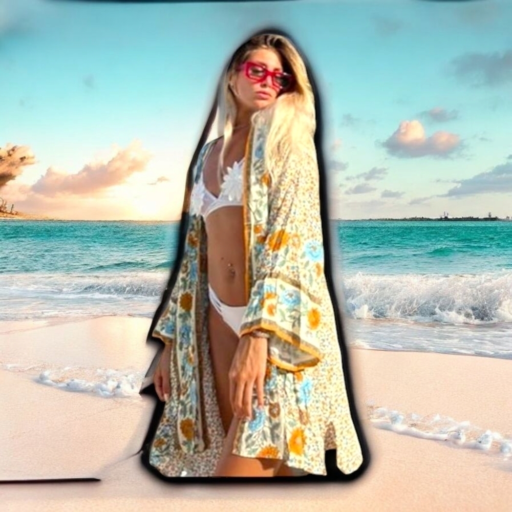 Colorful Patterned Kimono - Picture 5 of 5